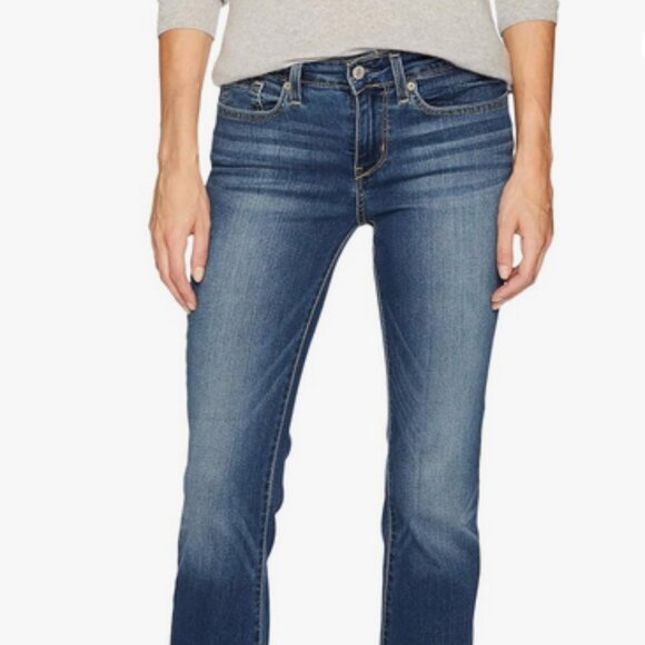 Levi Strauss Signature Medium Wash At Waist Bootcut Jeans 14 Short - Picture 11 of 12